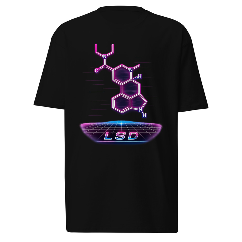 LSD Harm Reduction Black Heavyweight Tee