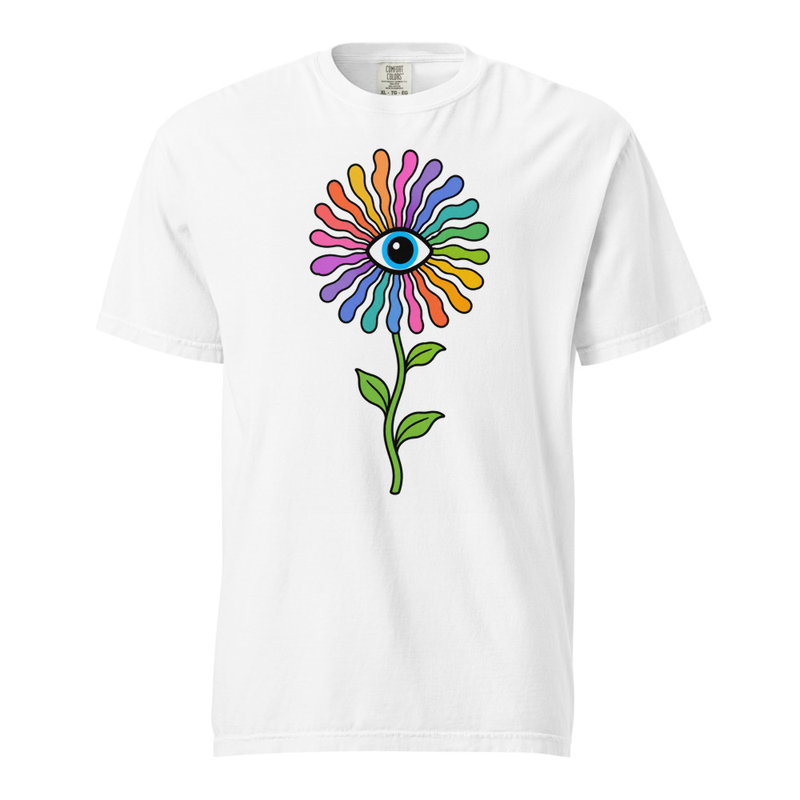 Flower Eye White Heavyweight T-Shirt