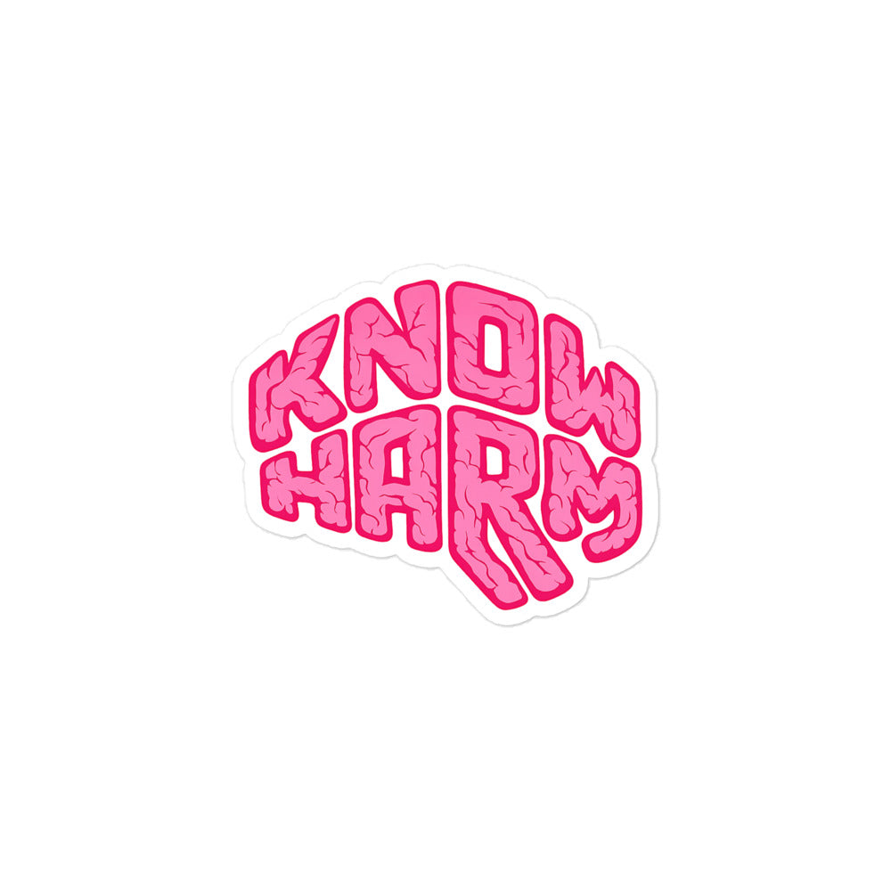 Know Harm Bubble-free Kiss-Cut stickers